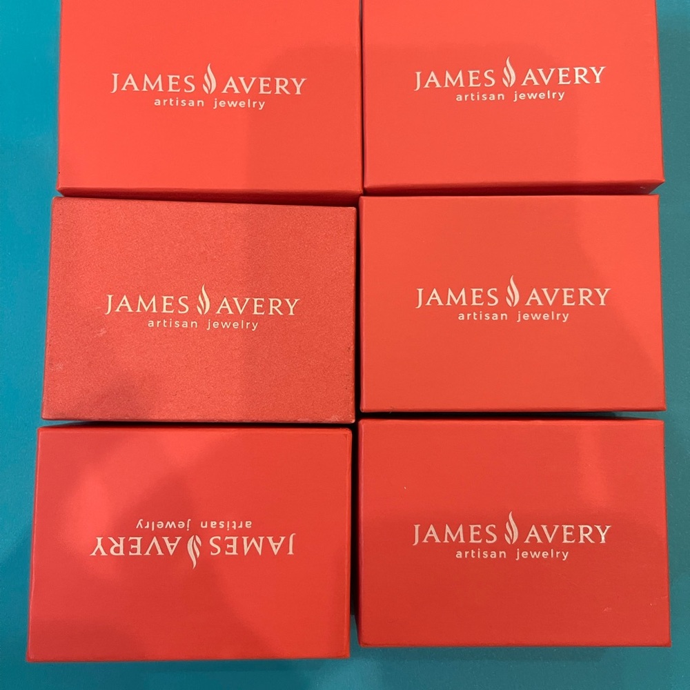 James Avery Lot of six boxes AND six James Avery bags.